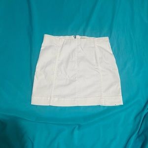 White mini skirt